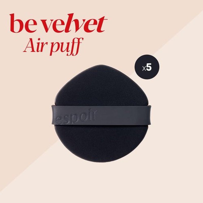Espoir Be Velvet Air Puff 5-Pack - Flawless Makeup Sponge Applicator for Liquid Foundation & Powder
