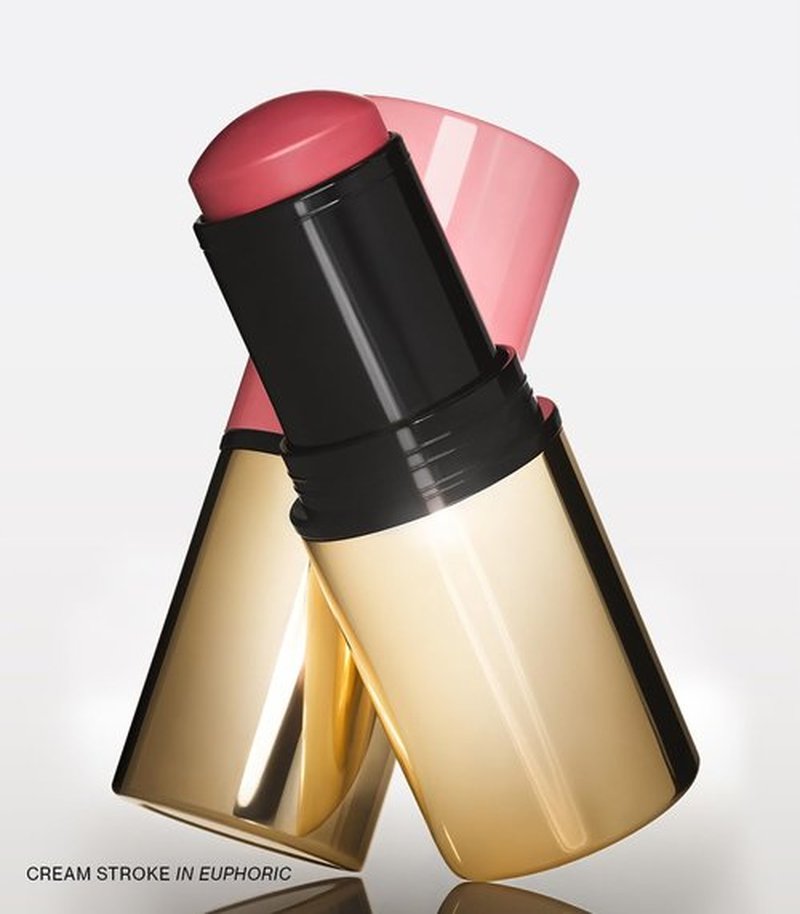 MAKE Beauty Cream Stroke Blush Stick - Vibrant Soft Matte Finish for Cheeks | Shade Chroma, Pinky Coral
