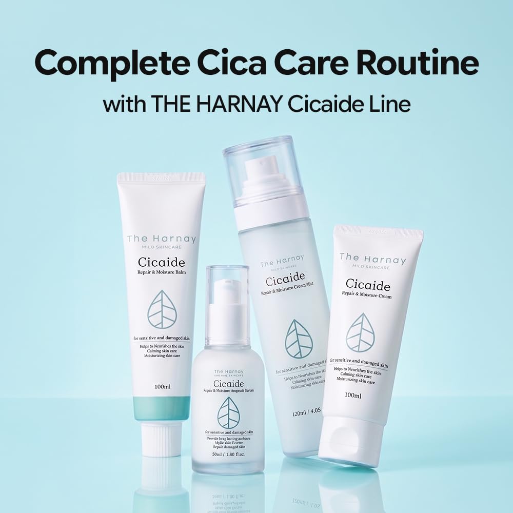 The harnay Cicaide Cream 3.53 oz | Korean Cica & Ceramide Daily Face Moisturizer for Sensitive Skin | Long Lasting Hydration & Soothing Barrier Care | K-Beauty, Crema Hidratante para la Cara Coreana