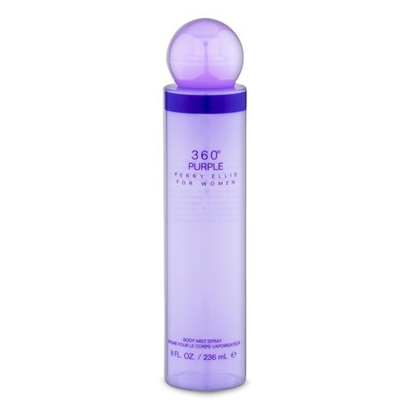 Perry Ellis 360 Purple Body Mist for Women - Refreshing 8 oz Fragrance Spray