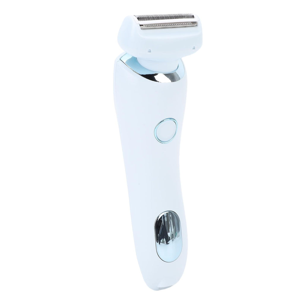 Pongnas Women Electric Body Hair Trimmer Efficient Low Irritation Shaving System Wet Dry Use for Face Legs Underarms Bikini (Blue)