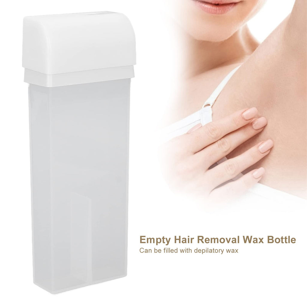 Depilatory Wax Roller Bottle, Refillable Depilatory Wax Container Portable Firm Sturdy High Sealing Empty Hair Removal Wax Bottle for Home Beauty Salon Wax Roller Kit