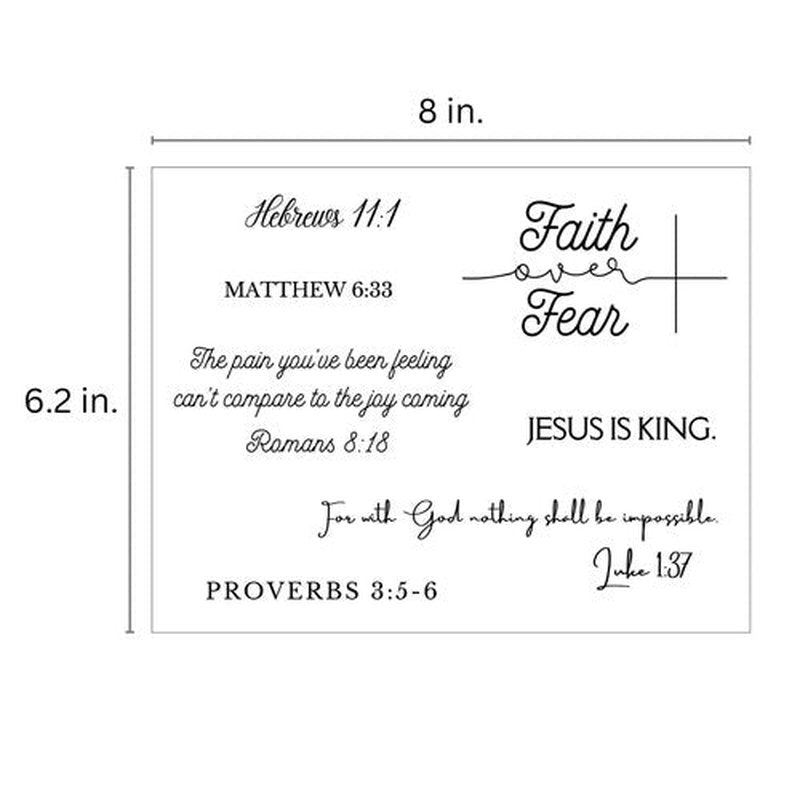 One Grace Christian Temporary Tattoos - Inspirational Scriptures Selections - Christian Motivational Bible Verse Words and Cross Tattoos (Walk by Faith)