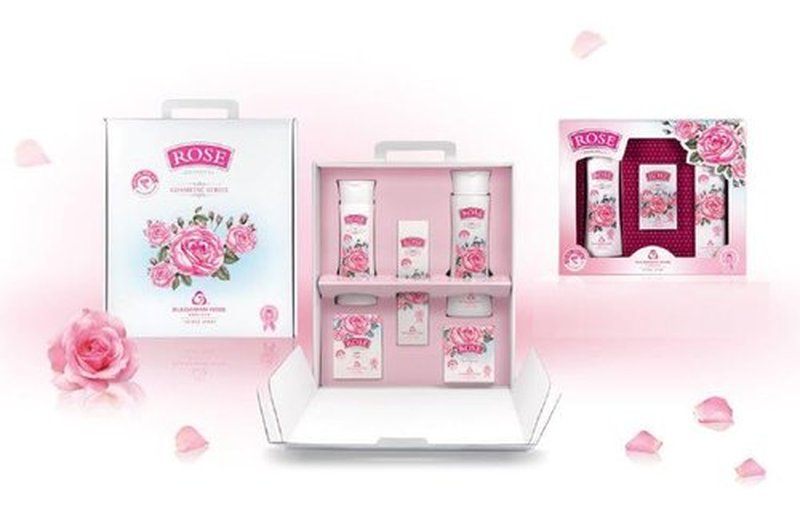 Bulgarian Rose 5-Piece Gift Set | Natural Rose Soap, Body Lotion, Hand Cream & Face Cream