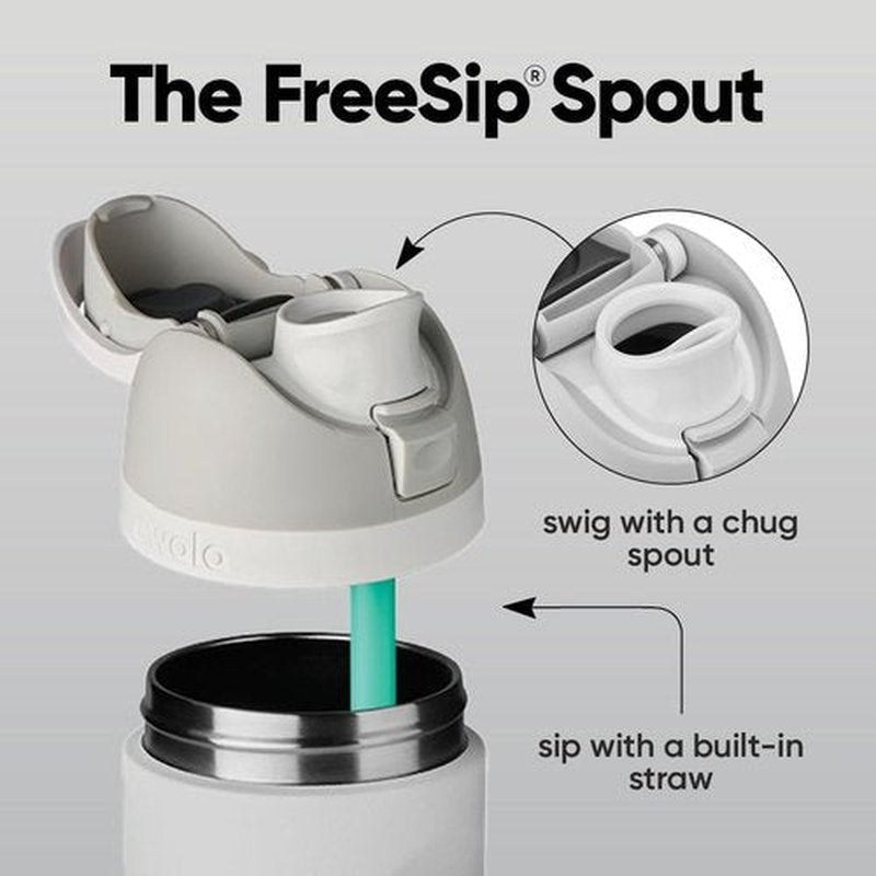 Owala FreeSip Insulated Stainless Steel Water Bottle - BPA-Free, 24 Oz, Perfect for Travel | Shy Marshmallow