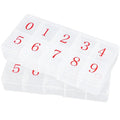 Cosics Acrylic Fake Nail Organizer Case, 2PCS 10-Compartment Nail Tip Storage Box with Number, 10 Space Rhinestone Nail Art Accessories Container, Clear Plastic Nail Box for Jewelry Charms Gem Vitamin