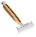 West Coast Shaving Natural Collection Double Edge Safety Razor 37WS, Rosewood & White Ash Open Comb Head