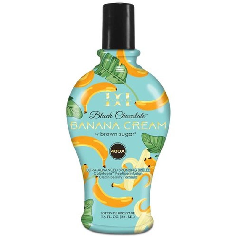 Brown Sugar Black Chocolate Banana Cream 400X Ultra Advance Bronzer Tanning Lotion for Indoor and Outdoor Use - 7.5 oz.
