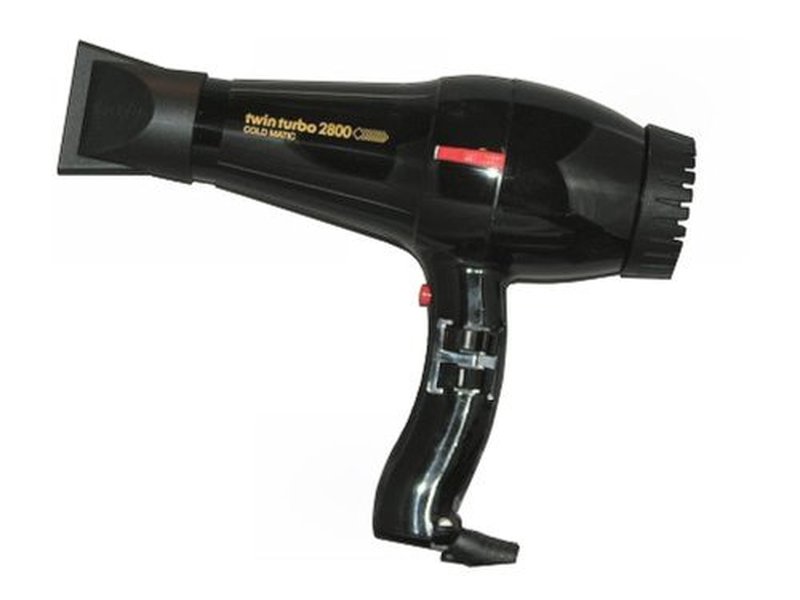 Turbo Power Twinturbo 2800 Hair Dryer - Coldmatic Technology | Sleek Black Design, 1 Count