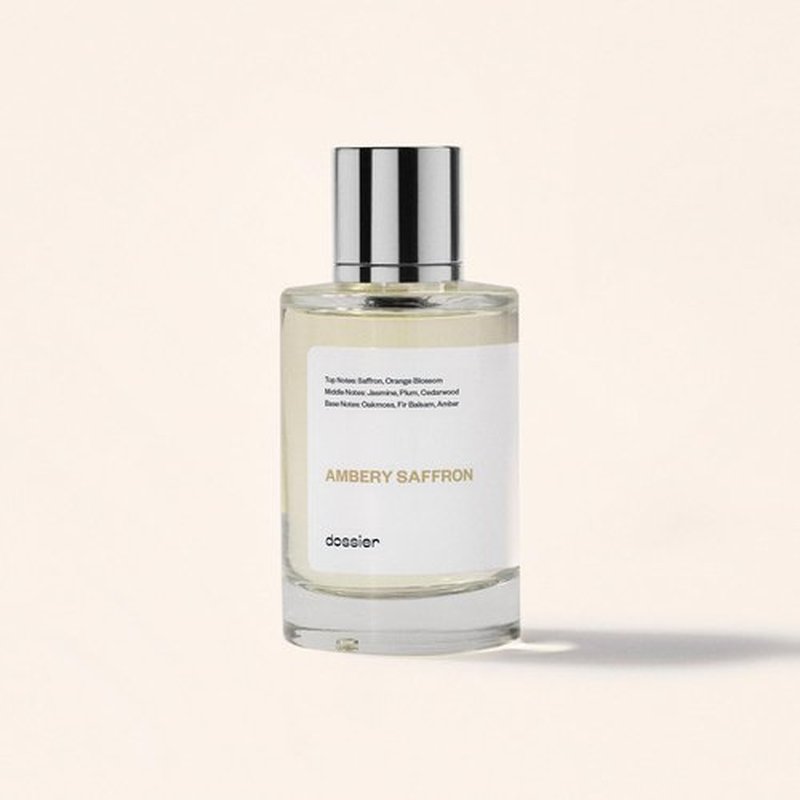 Dossier - Ambery Saffron Eau de Parfum - Vegan Unisex Perfume Inspired by MFK Baccarat Rouge 540 - 3.4 Fl Oz (100ml)