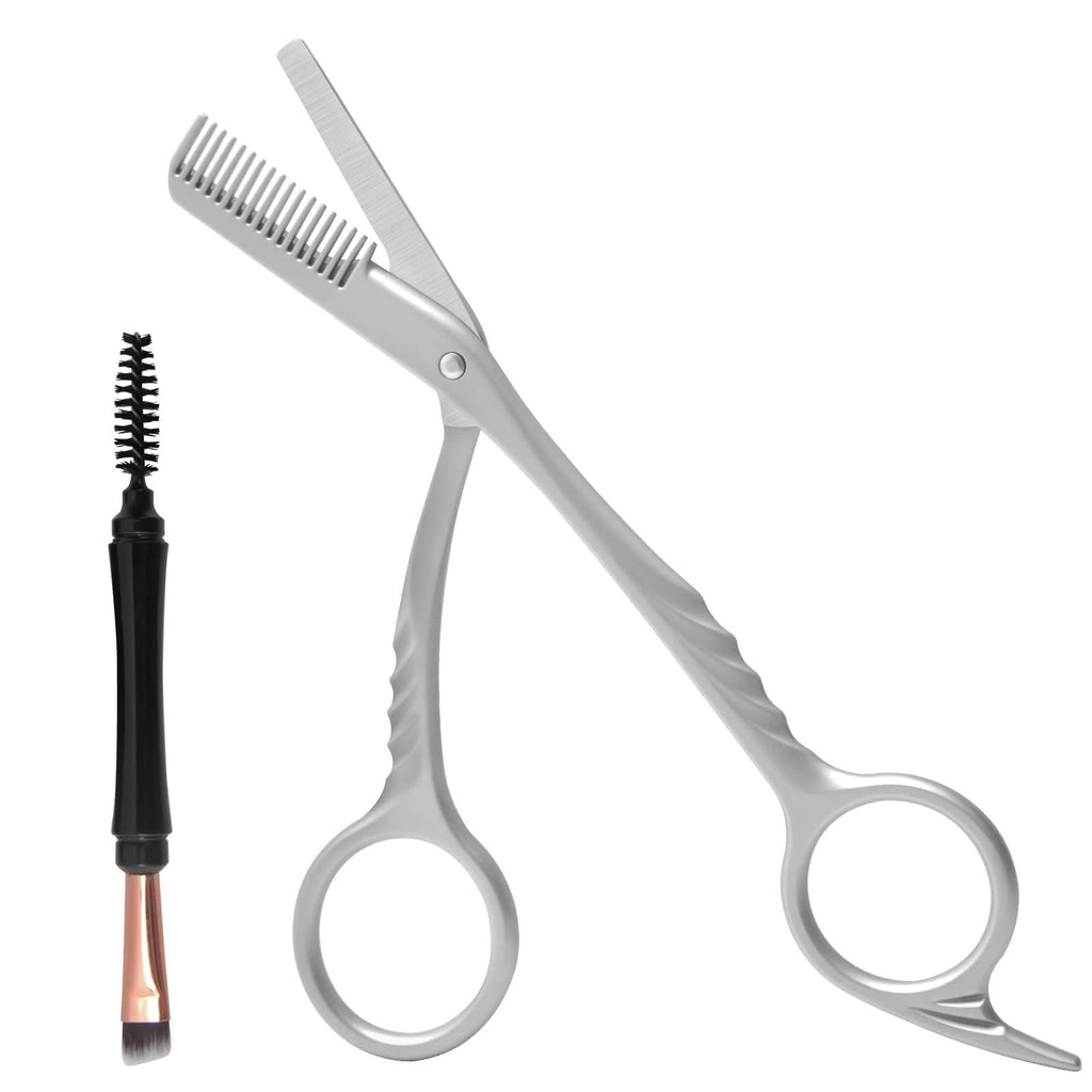 Diesisa Eyebrow Trimmer Scissors: Eyebrow Trimmer For Men - Eyebrow Scissors With Comb - with Double Headed Eyebrow Brush - Stainless Steel Eyebrow Cutter,Eyebrow Trimmer for women