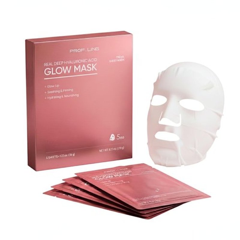 Skiennix Real Deep Hyaluronic Acid Glow Mask - Brightening & Firming Korean Sheet Mask | 28g x 5ea