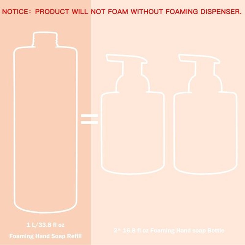 ROMIIE ZOI Foaming Hand Soap Refill, Golden Pear, Gentle & Moisturizing Formula, 1 L/ 33.8 FL OZ