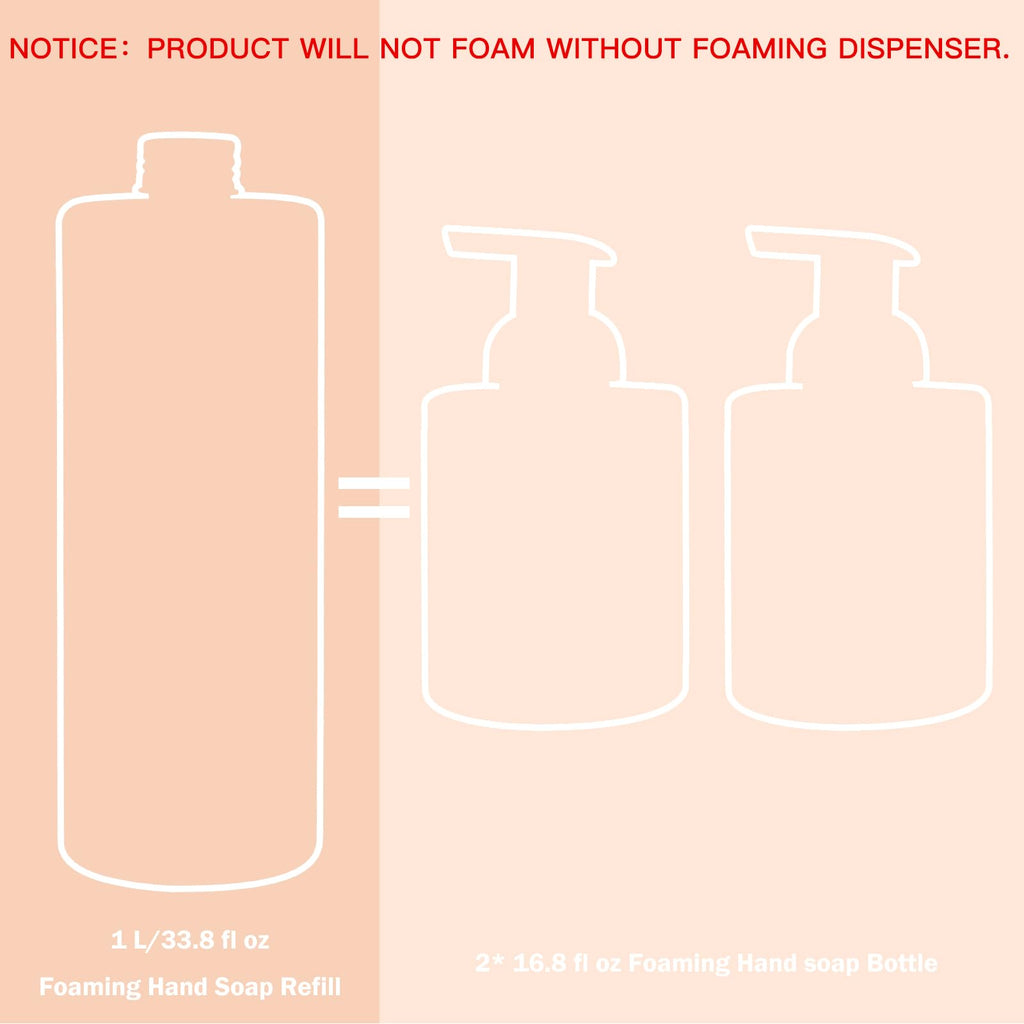 ROMIIE ZOI Foaming Hand Soap Refill, Peony, Gentle & Moisturizing Formula, 1 L/ 33.8 FL OZ