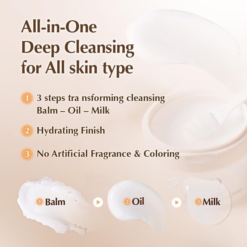 UIQ Biome Barrier Collagen Firming Cleansing Balm – Deep Pore & Makeup Cleansing Balm for Blackheads, Whiteheads, Waterproof Makeup, 3.38 fl oz