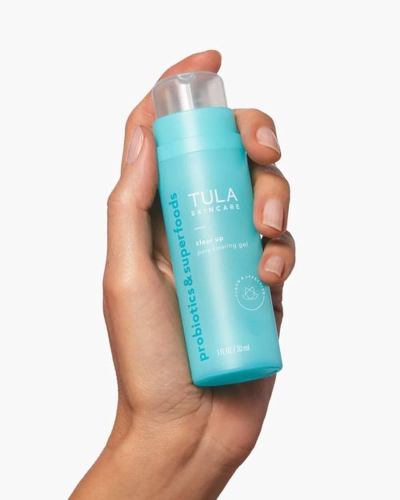 TULA Skin Care Clear Up Pore Clearing Gel - Exfoliating Facial Serum with Salicylic Acid & Niacinamide, 1 fl oz