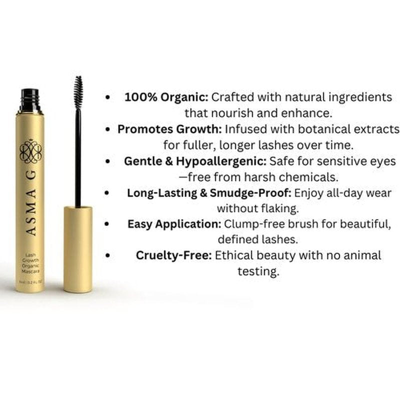 Skiennix Organic Mascara - Volume, Length, & Lash Growth Formula for Stunning Lashes