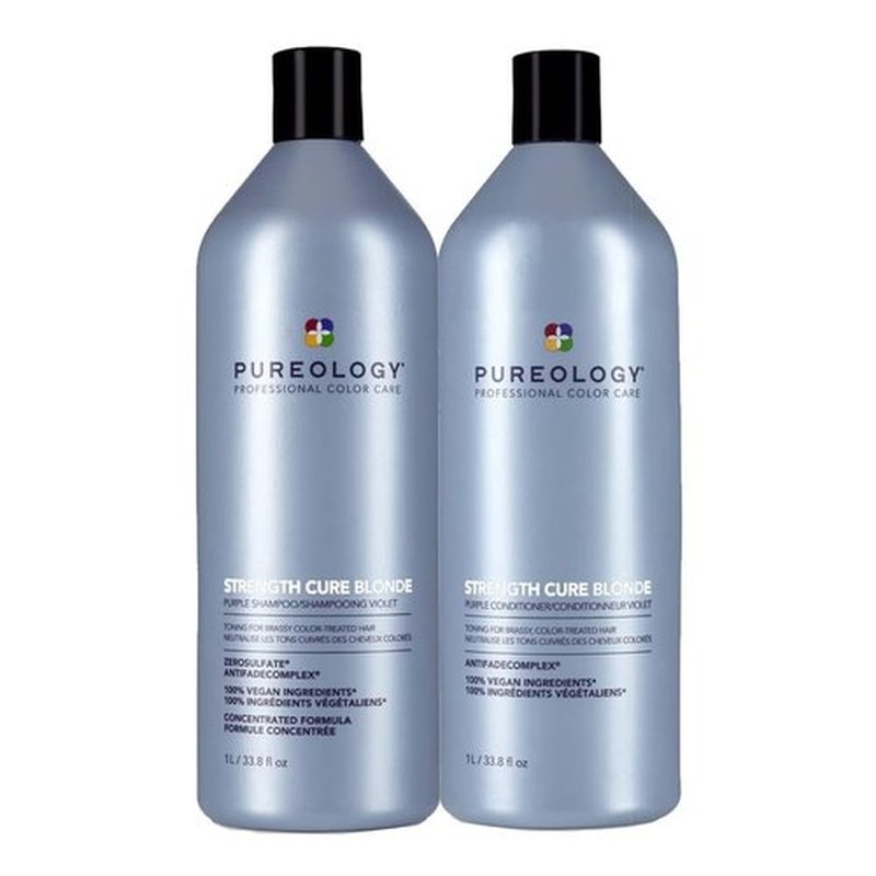 Pureology Strength Cure Blonde Shampoo & Conditioner Set - Nourishing Care for Blonde Hair