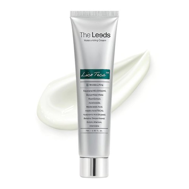 THELEEDS LicoTeca Moisturizing Cream 75ml(2.53 fl. oz.) | Korean Skincare Hydrating Facial Moisturizer for Sensitive & Dry Skin | Squalane 180,000ppm, Hyaluronic Acid, Ectoin, Dexpanthenol, Allantoin