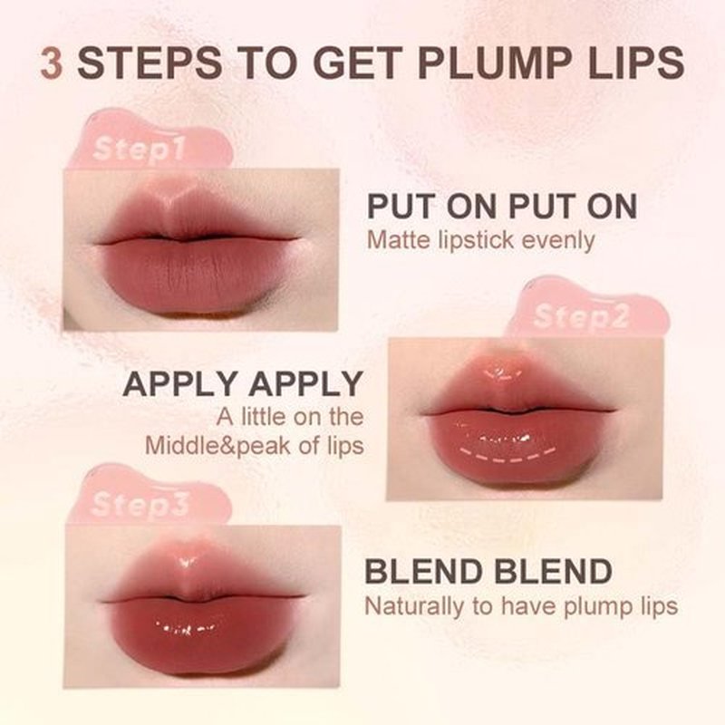 JUDYDOLL Peach Honey Lip Oil - Hydrating Non-Sticky Gloss with Real Peach Scent | Jelly Texture, Moisturizing Care