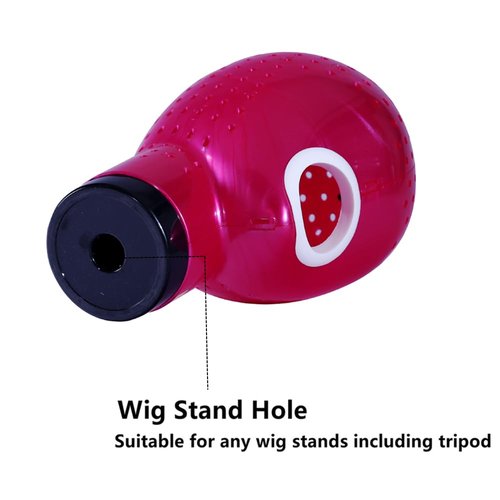 HOMEGOAL Hair Dryer Fresh Wig Head Dryer Stand Holder Mannequin Head, Drying Wig From Inside to Outside, Quickly, Easily, For Lace Wig Scalp Cap Net (Pink)