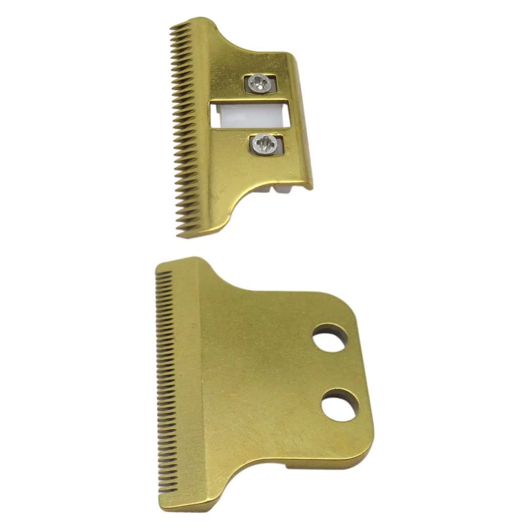 Adjustable 2 Hole Double Wide Trimmer Replacement Blade for Wahl Detailer #8290 5 Star Razor Edger #8051 G-Whiz #8986 Sterling Definitions #8085(Double Gold Blade)