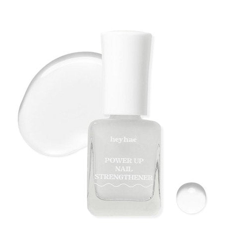 Heyhae Power Up Nail Strengthener 0.23 fl.oz | Daily Nourishment Care for Damaged Weak Splitting Clear Shine Keratin Recovery