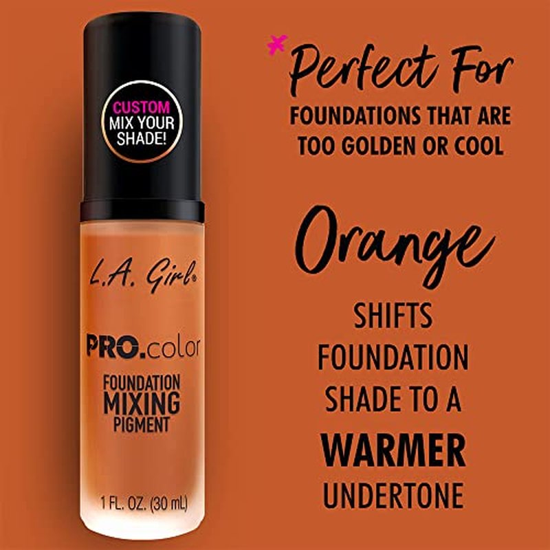 L.A. Girl PRO.color Foundation Mixing Pigment, Orange GLM713 (Pack of 3)
