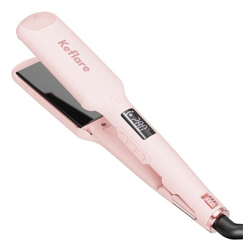 Keflare 1.7-inch Hair Straightener, Fast-Heating Flat Iron with 7 Adjustable Temperature Settings and Dual Voltage Auto-Adjustment, Suitable for Home and Global Travel