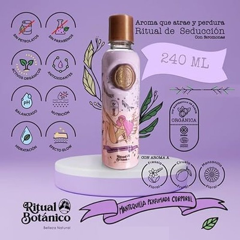 Ritual Botanico Combo Ritual de Seduccion | Mantequilla Corporal 240 ML & Termo Protector 120 ML