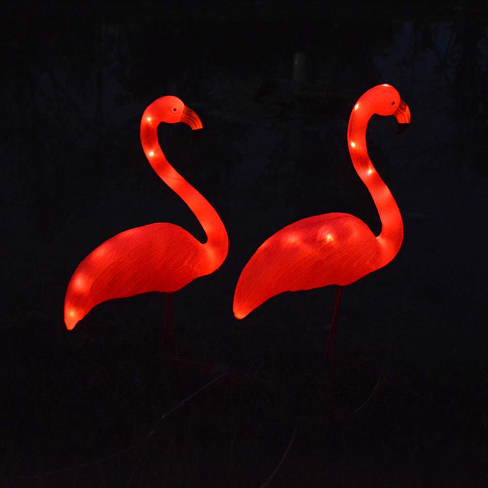 Uonlytech Solar Flamingo Lights Outdoor Solar Pathway Light Flamingo Garden Animal Lamp for Outside, Pathways, Patio Decor