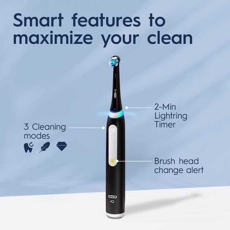 Oral-B iO3 Rechargeable Electric Toothbrush - Clean & Protect with 3 Modes, Visible Pressure Sensor, White