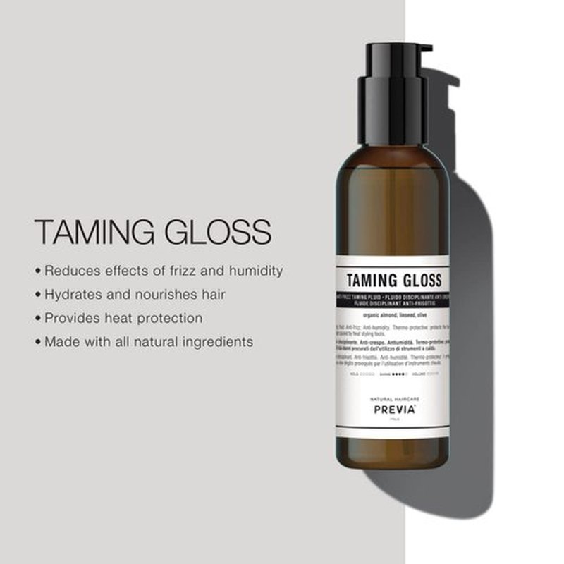 PREVIA Hair Gloss Taming Serum | Leave-In Conditioner & Anti-Frizz Heat Protectant - 6.7 oz
