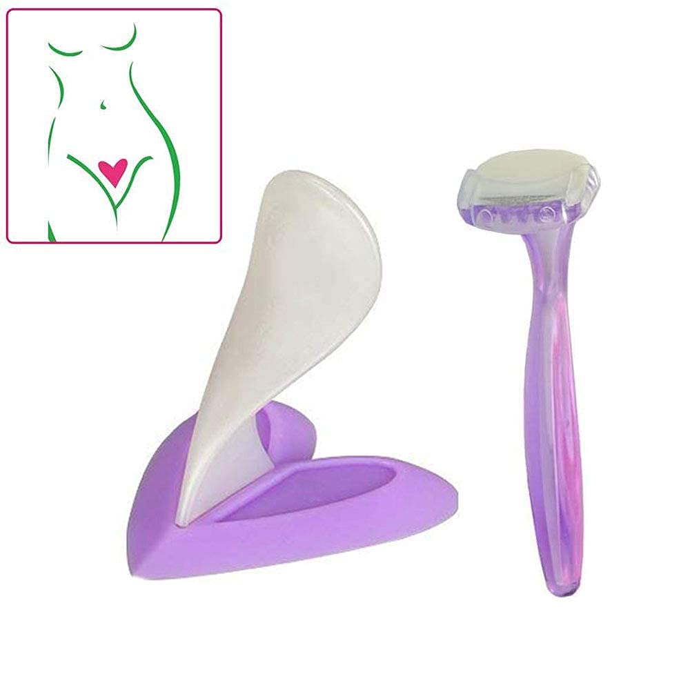SmarTopus Bikini Trimmer Shaver for Women, Women Dedicated Privates Shaver, Pubic Hair Razor and Bikini Shaving Stencil, Female Intimate Shaping Tool