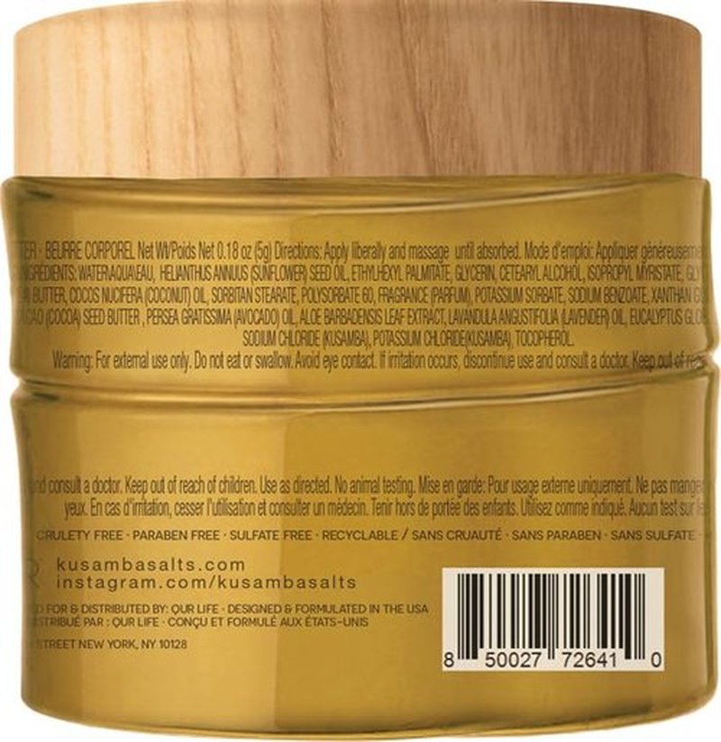 QUR SeaFoam Jasmine Body Butter - Deep Moisturizing Cream with Aloe, Shea Butter & Olive Oil | 6oz for Dry Skin