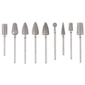 MZCMSL 9pcs Pedicure Cone Barrel Ball Drill Bits for Cracked Skin Callus Removal, 3/32 Shank Pro Diamond Foot Cuticle Bit
