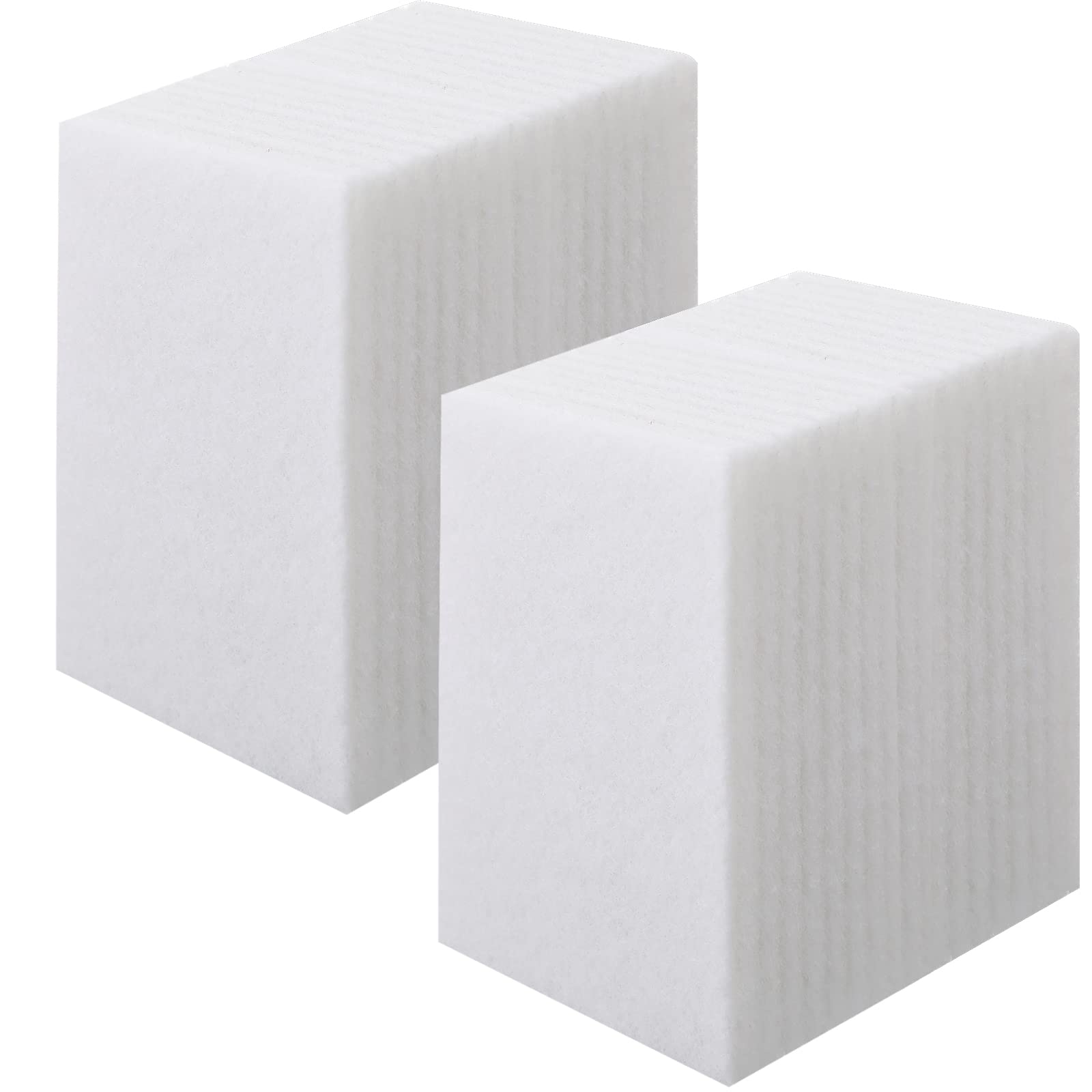 Hoolerry 40 Pcs White Scrub Pads Light Duty Scouring Non Woven Pad Non Scratch Abrasive Hand Multipurpose Scouring Sponge Multi Surface Scrubber Pads for Cleaning Polishing Home(4 x 6 Inch,White)