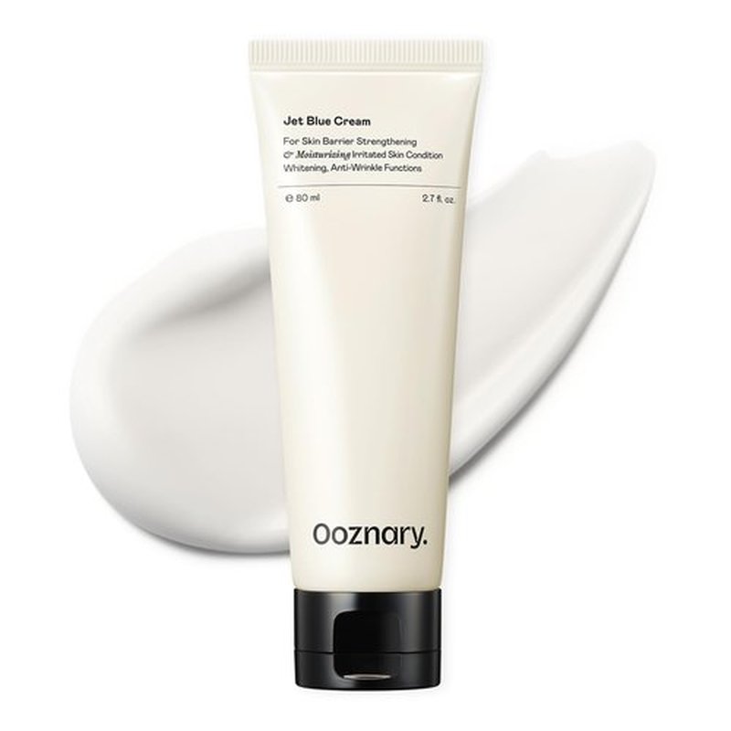 OOZNARY Jet Blue Cream with Ceramide & Shea Butter for Skin Barrier Repair, Korean Moisturizer for Dry Skin 2.7 fl.ozㅣ80ml