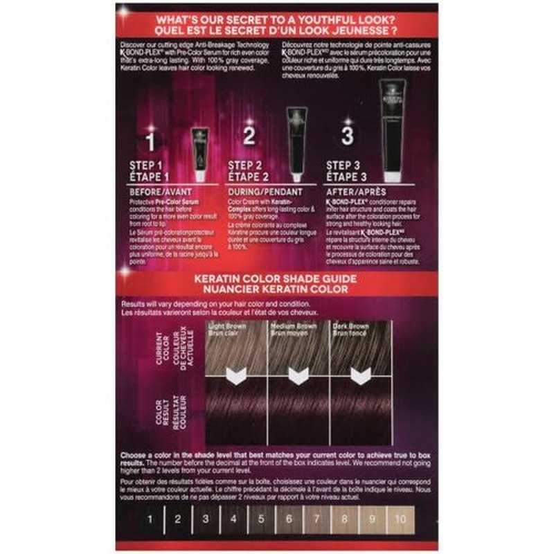 Schwarzkopf Keratin Color Permanent Hair Color Cream - 4.68 Dark Auburn | 1 Kit for Vibrant Color