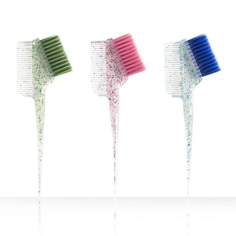 KOENWEENI Hair Dye Brushes and Combs Set, 6pcs Multicolor Glitter Hair Tint Tools Kit for Home DIY Coloring and Salon Use