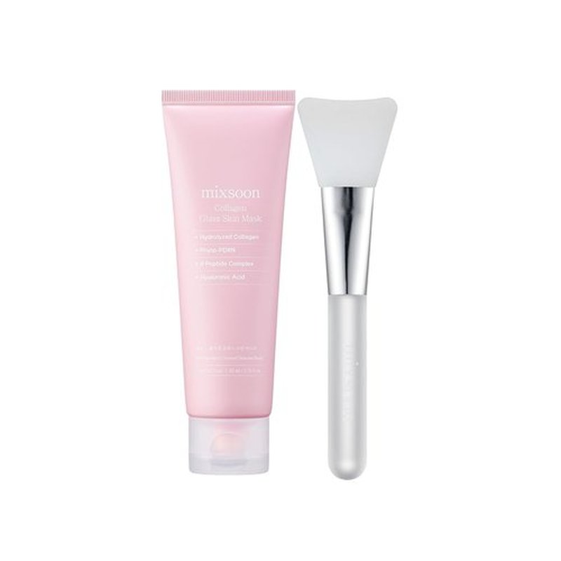 mixsoon Collagen Glass Skin Mask - Hydrating and Firming Collagen Wrapping Peel Off Mask, Low Molecular Face Mask, Radiant Smooth Finish for Glowing Skin 80ml / 2.71 fl.oz. Korean Glass Skin Care