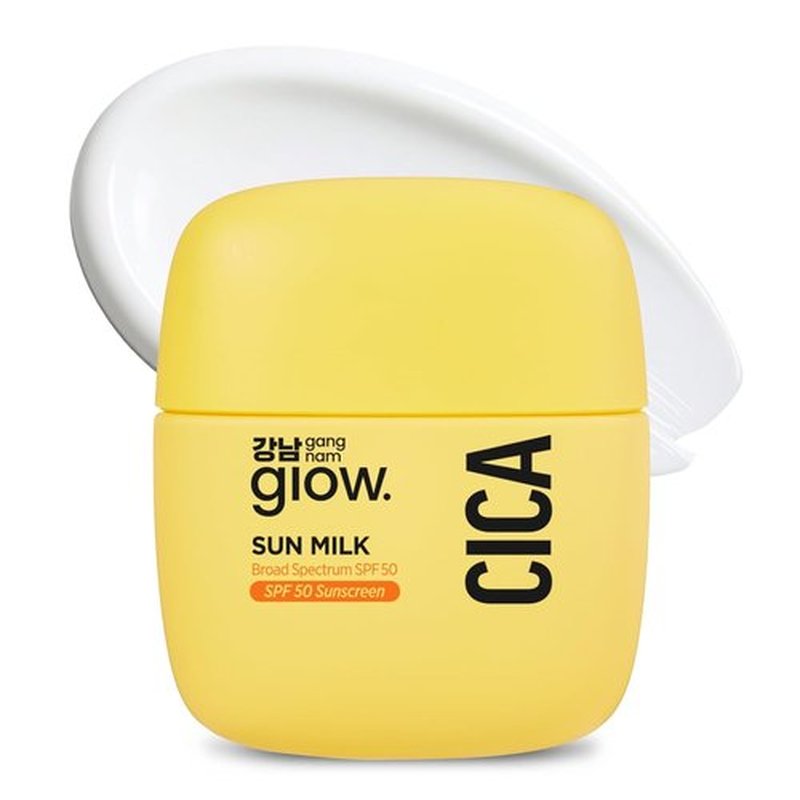 GANGNAM Glow CICA Sun Milk - SPF 50 Moisturizer | Invisible Broad Spectrum Sunscreen for Face - 1.69 fl. oz.