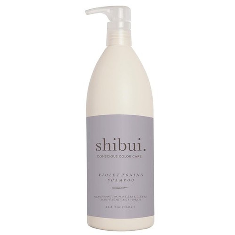 SHIBUI Violet Toning Shampoo - Neutralizes Brassiness with Acai Oil & Hibiscus | For Blonde & Silver Hair