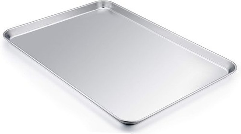 TeamFar Stainless Steel Baking Sheet Set - Non-Toxic, Heavy Duty & Dishwasher Safe | 20” x 14” x 1” - 2 Pieces