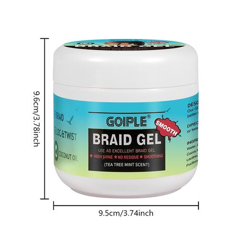 16 OZ Braiding Gel for Twist, Locs, Braids, Edge Control - Extra Hold, High Shine, No Flake, Long Lasting for Locks, Cornrows - Smooths & Tames Frizz (Tea Tree)