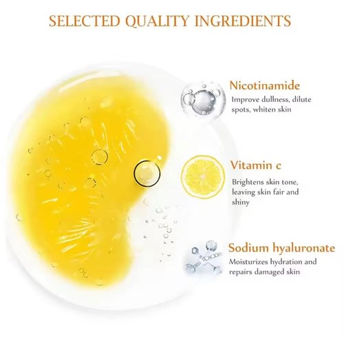 Regine Switzerland Vitamin C Brightening Serum - Glow Enhancing with Hyaluronic Acid, 1.1 Fl Oz