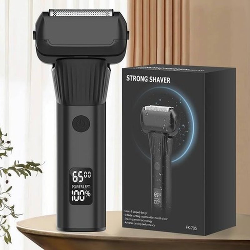 Skiennix 5-Blade Cordless Electric Razor - 2-Speed Wet/Dry Shaver for Coarse Hair | USB-C Fast Charging, 100 Min Runtime