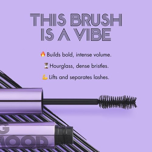 e.l.f. Big Mood Mascara Mini - Instantly Bold & Lifted Voluminous Lashes, Jojoba Wax Infused, Black