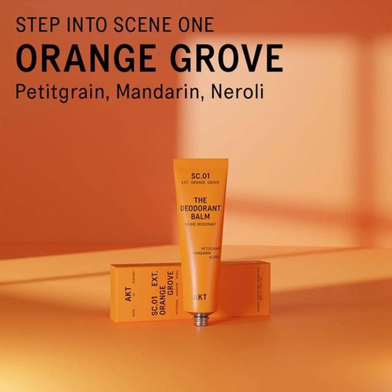 AKT Deodorant Balm - Award-Winning Natural Formula | Plastic-Free & Aluminum-Free | Orange Grove, 50ml