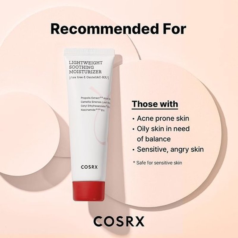 COSRX AC Collection Soothing Moisturizer - Lightweight Formula with 71.2% Aloe Vera Extract | 80ml
